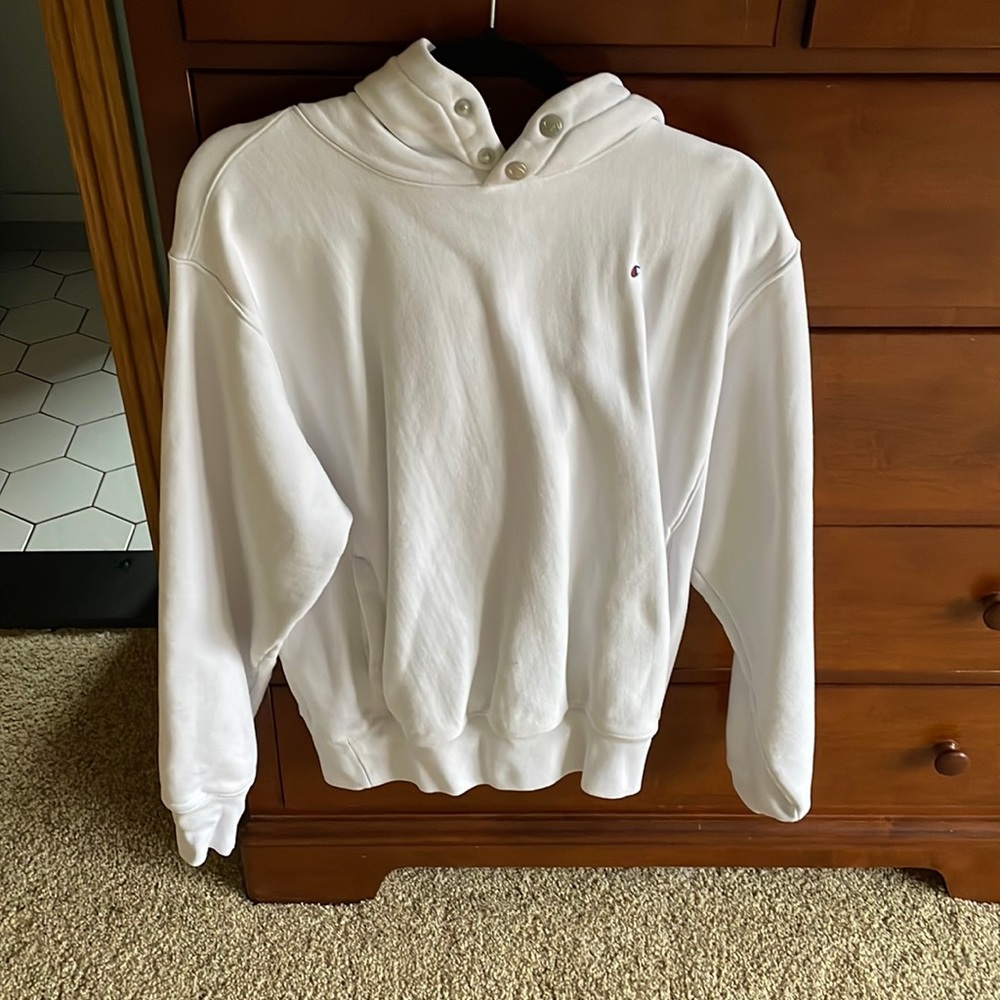 MEN’S CHAMPION WHITE HOODIE